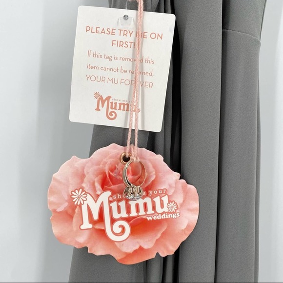 Show Me Your Mumu Womens Godshaw Goddess Gown Bridesmaid Grey Size Small Lace-Up - Picture 5 of 10